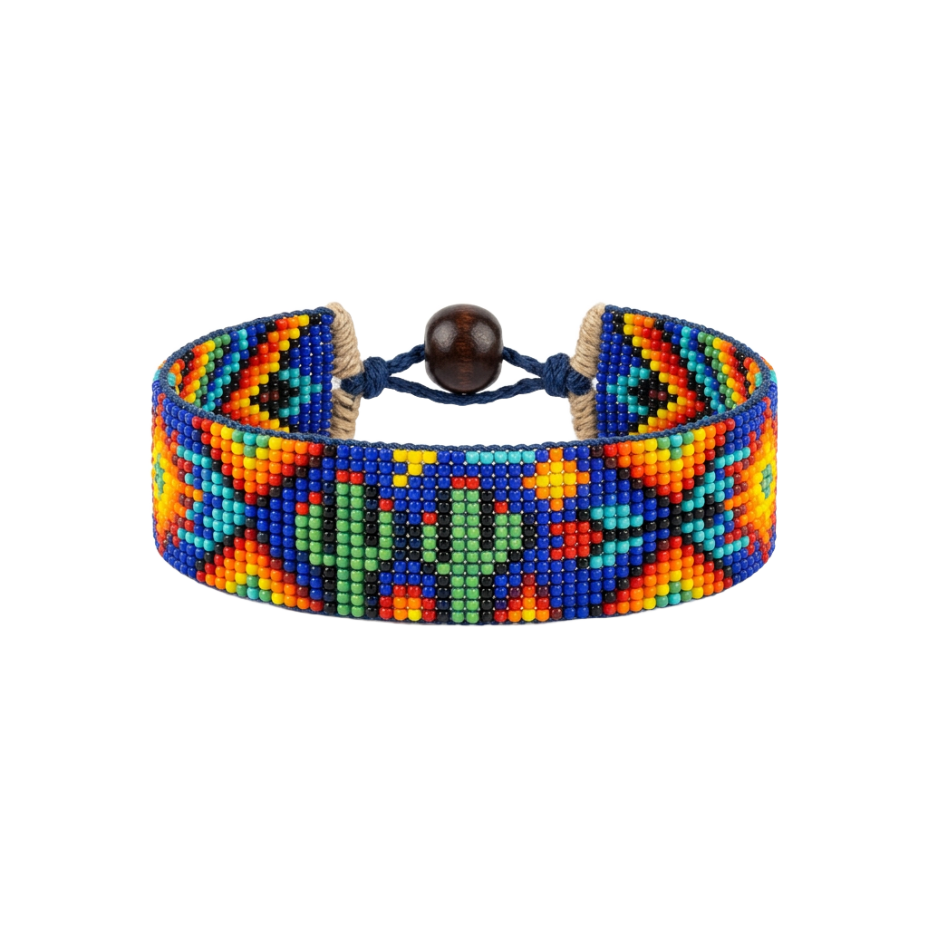 Pulsera de chaquiras huichol