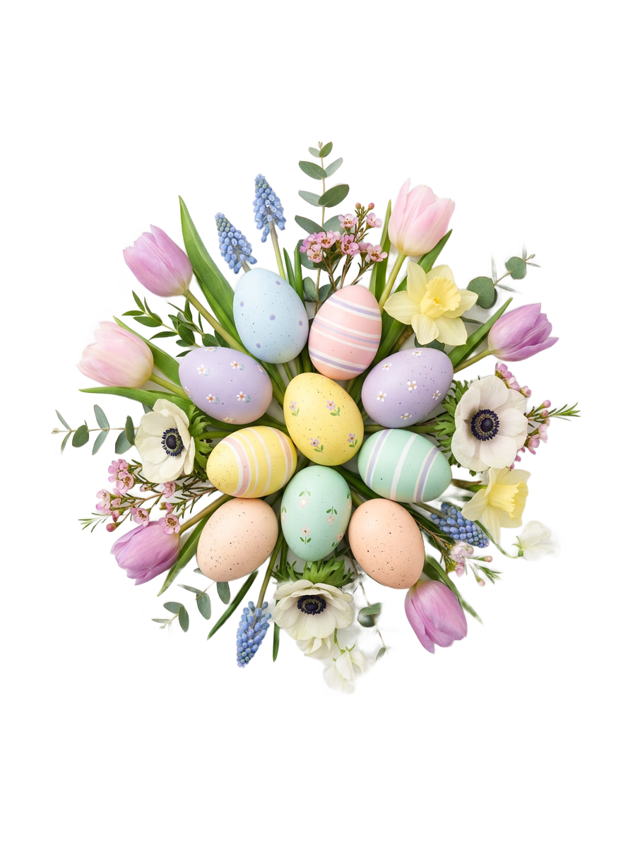 Cesta de regalo de Pascua de primavera